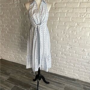 Striped Halter Maxi Dress